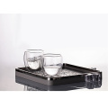 250ml,350ml,450mlEco-friendly elegant design double wall glass tea cup set glass drinking set